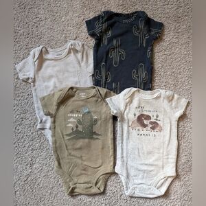 Carter's - short sleeve onesies- 3 months- lot of 4